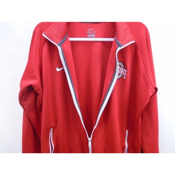 Nike NCAA Ohio State Buckeyes Dri- Fit Jacket Red Women’s 2XL XXL Full Zip - Picture 3 of 10